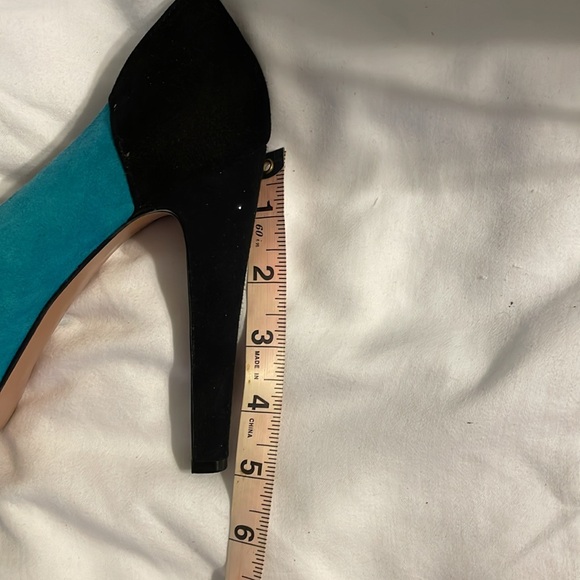 BCBGeneration Blue/Teal/Black colorblock platform heels size 10B/40 - Picture 5 of 11